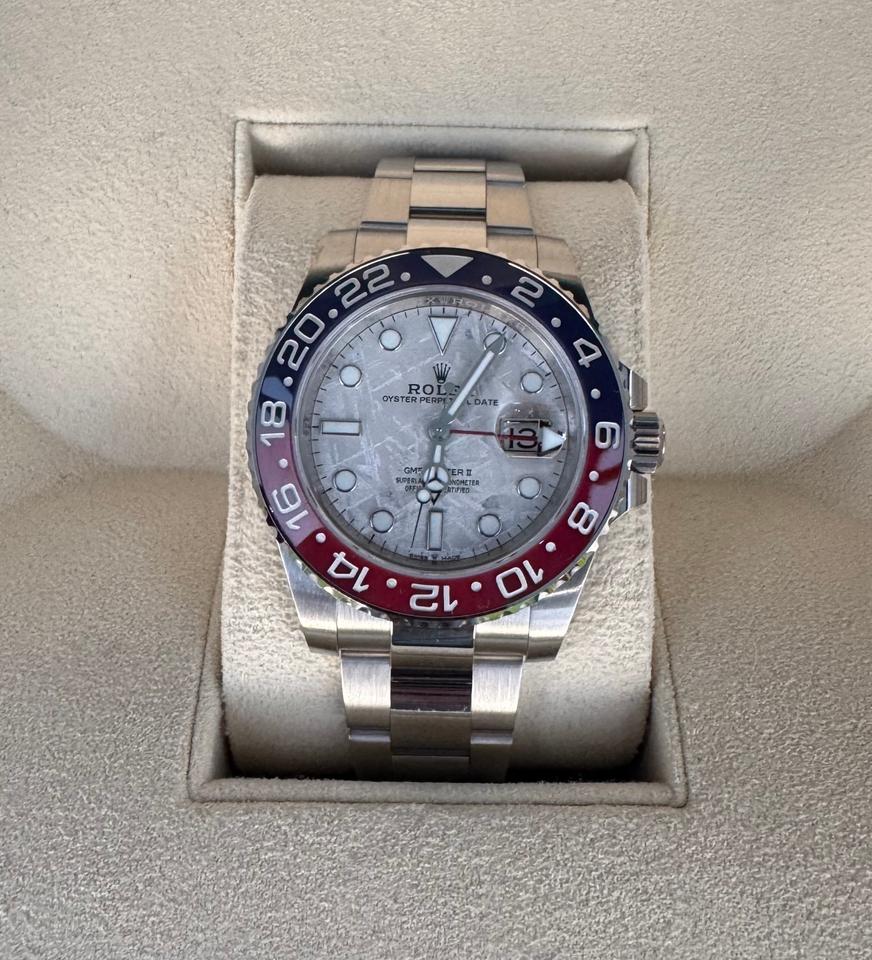 Rolex GMT-Master II Like New 2024 Superman | Full Set | Meteorite White Gold - View 8